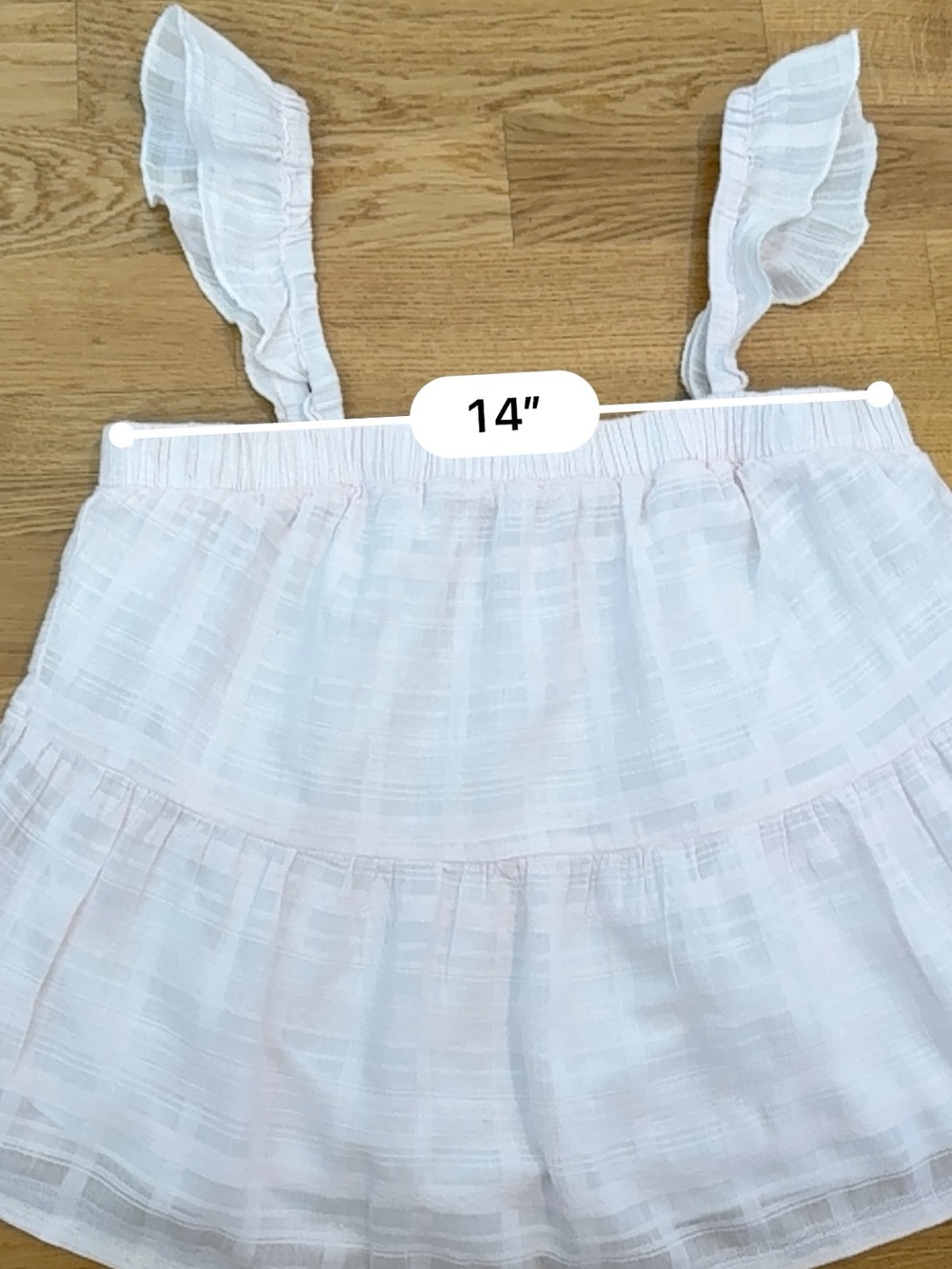 miami Pale Pink Ruffle Strap Peplum Top - Picture 7 of 8